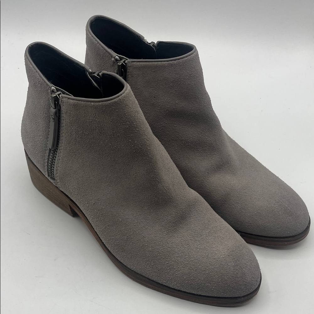Cole Haan Gray Suede Ankle Booties